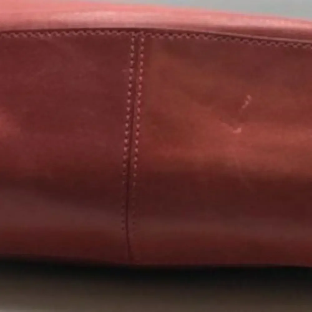 COLE HAAN LRG RED STRAP LEATHER HOBO BAG *